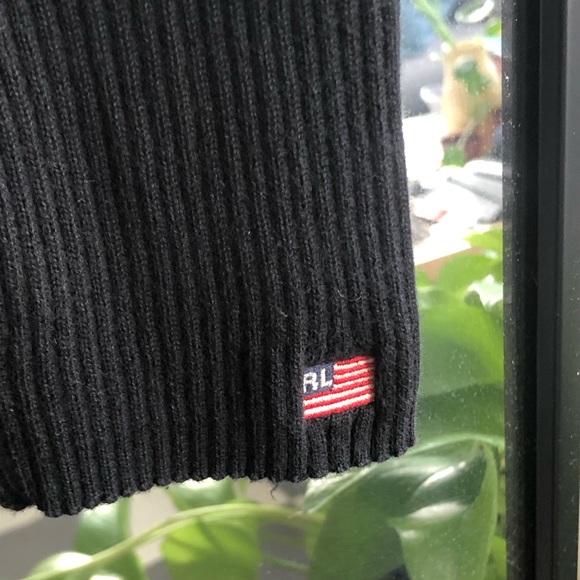 Vintage Polo Ralph Lauren Black Stripes Ribbed Sweater - Picture 4 of 7